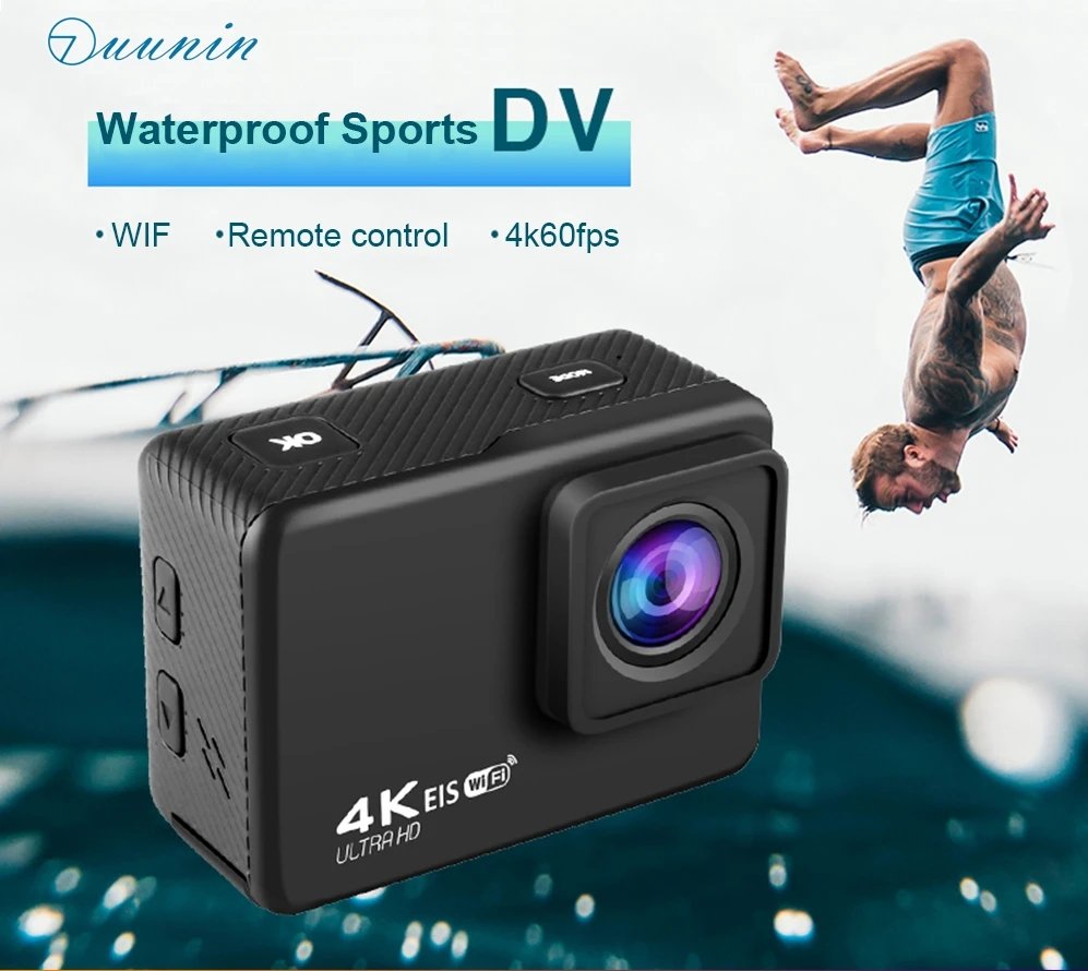 4K 60FPS HD Waterproof Wireless WIFI Sport Action EIS Camera - Crafted Wolf