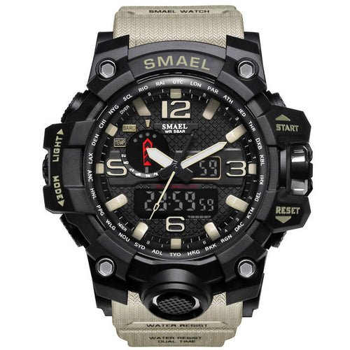 Men Military Watch 50m Waterproof Wristwatch LED