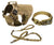Military Dog Tactical Harness, Collar, and Leash Gear Set (Brown)