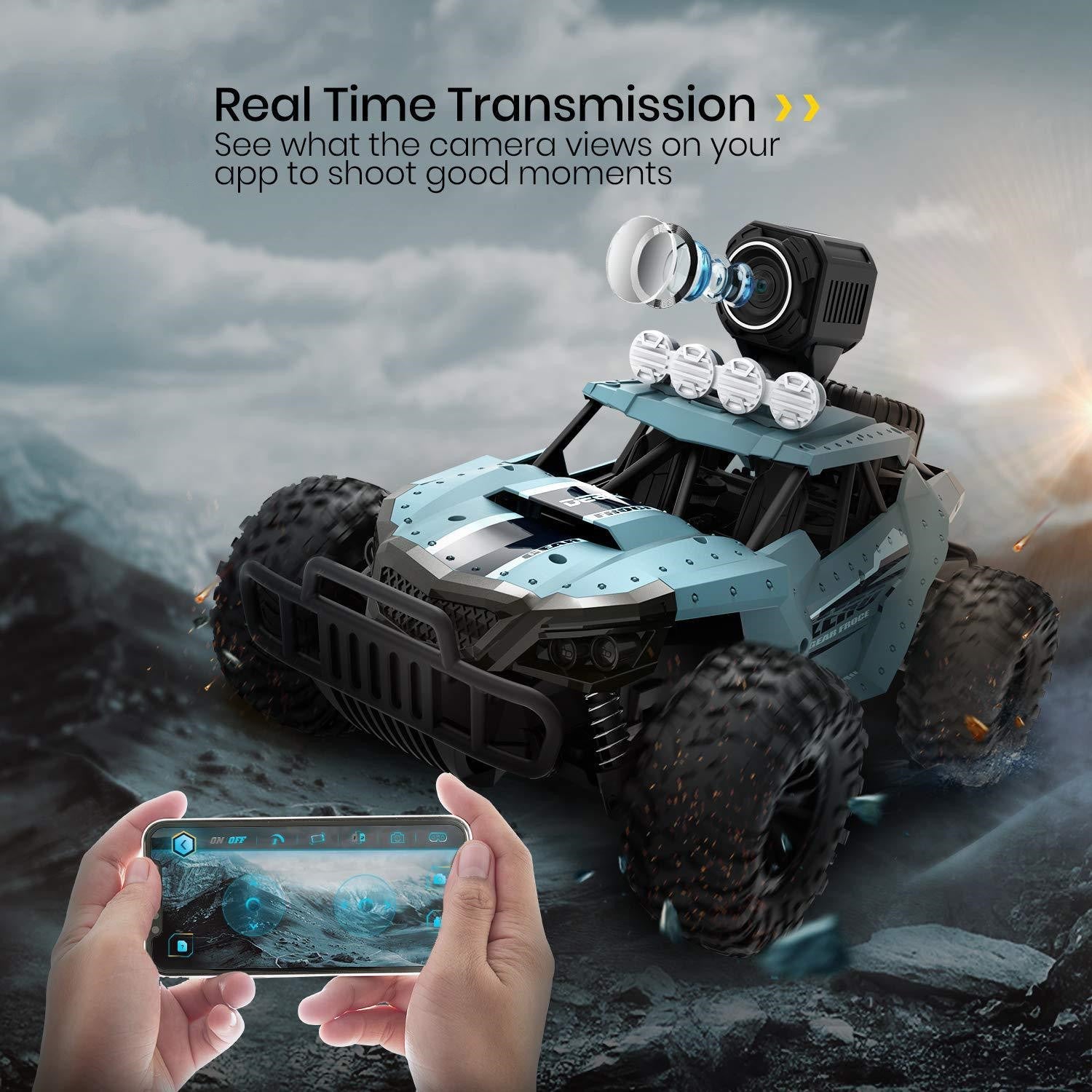 Remote Control Off-Road Trucks 2.4G Wifi 720P HD FPV Camera Kids Adults Toy Gift